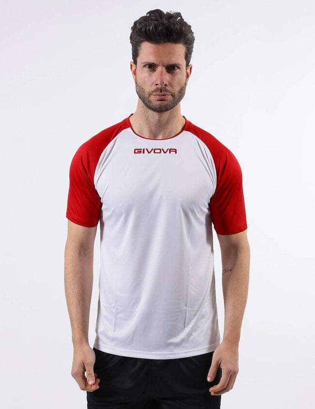 Dres SHIRT CAPO bela-rdeča