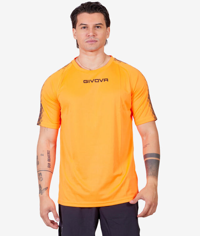 Dres / majica SHIRT CLUB fluo oranžna-črna