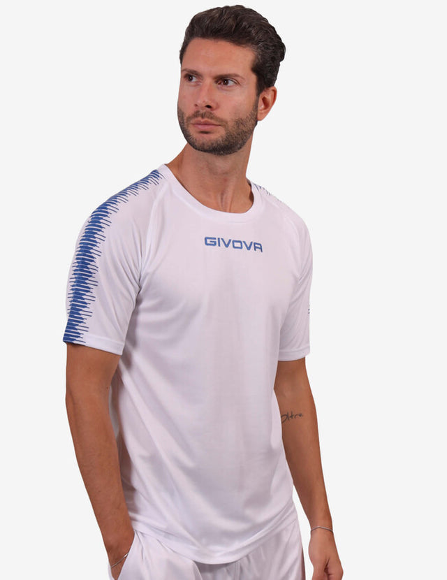 Dres / majica SHIRT CLUB bela-azurno modra