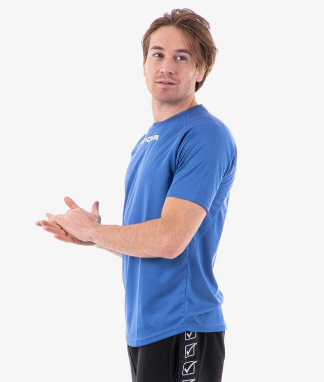 Kratka majica SHIRT GIVOVA ONE MICROFORATA azur - sinje modra