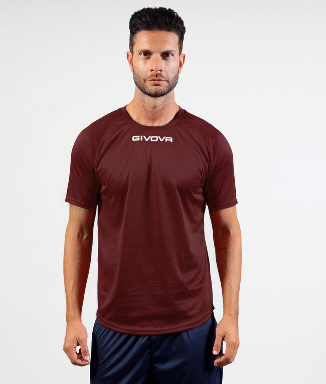 SHIRT GIVOVA ONE MICROFORATA GRANATA