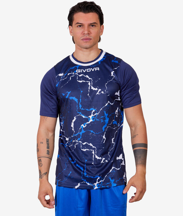 Dres SHIRT GRAFITE modra-bela