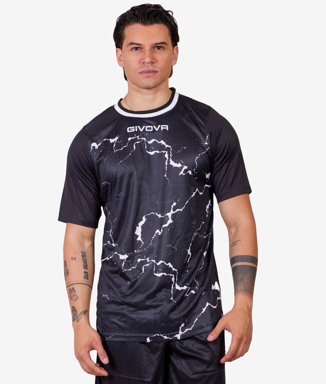 Dres SHIRT GRAFITE črna-bela