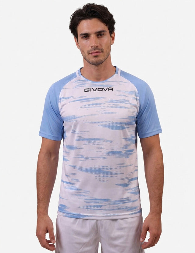 Dres SHIRT PIXEL bela-svetlo modra