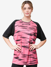 Dres SHIRT PIXEL živo rožnata-črna