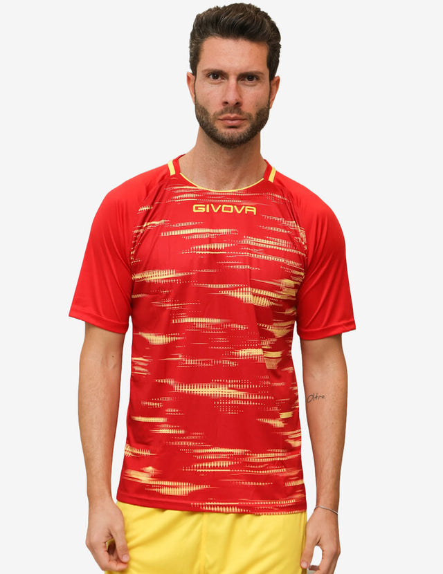 Dres SHIRT PIXEL rdeča-rumena