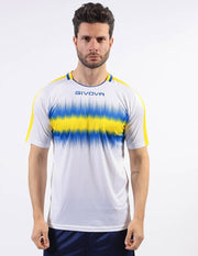 SHIRT RADIO INTERLOCK GIALLO/AZZURRO