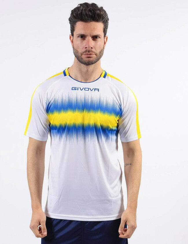 SHIRT RADIO INTERLOCK GIALLO/AZZURRO