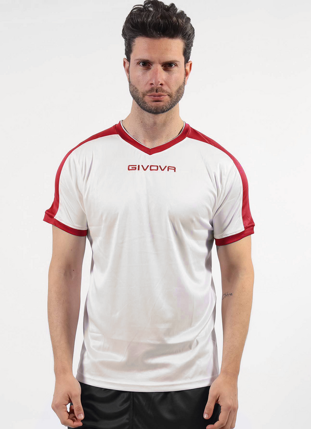 Dres SHIRT REVOLUTION bela-rdeča