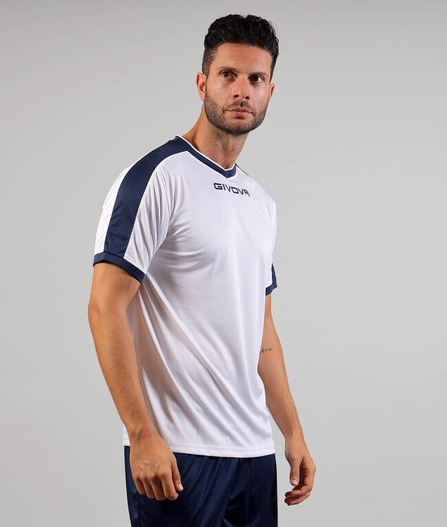 SHIRT REVOLUTION INTERLOCK BIANCO/BLU