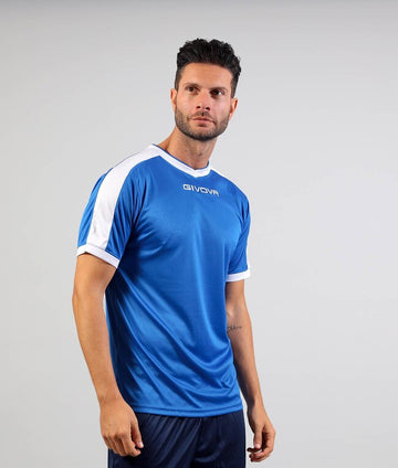 SHIRT REVOLUTION INTERLOCK AZZURRO/BIANCO