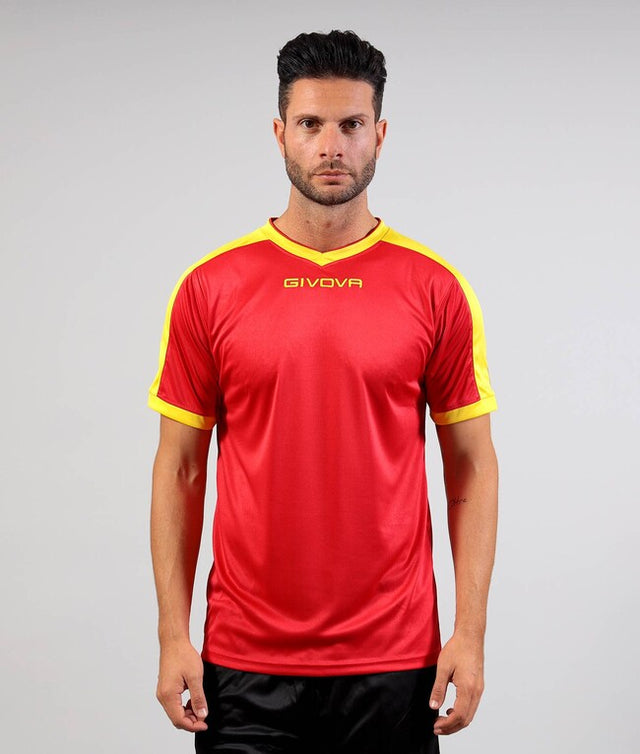 Dres SHIRT REVOLUTION rdeča-rumena