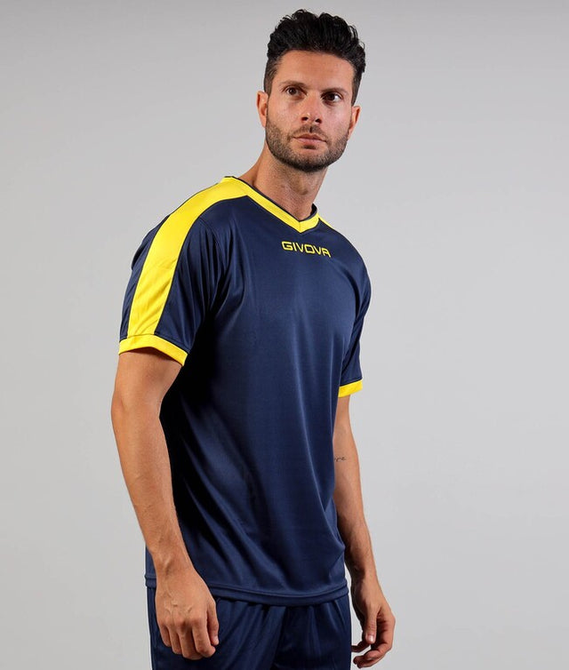 Dres SHIRT REVOLUTION modra-rumena