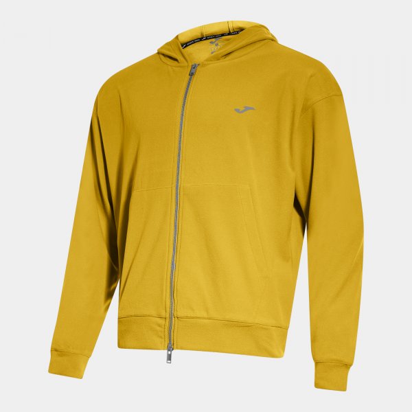 Zgornji del SOFT ZIP-UP HOODIE rumena