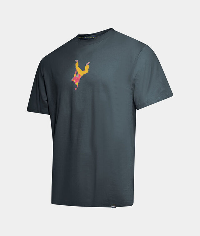 Majica STEP SHORT SLEEVE T-SHIRT modra - siva
