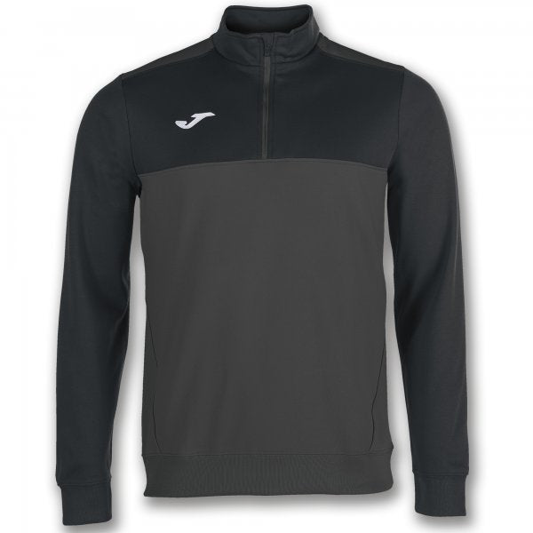 Zgornji del SWEATSHIRT 1/2 ZIPPER WINNER antracitna črna
