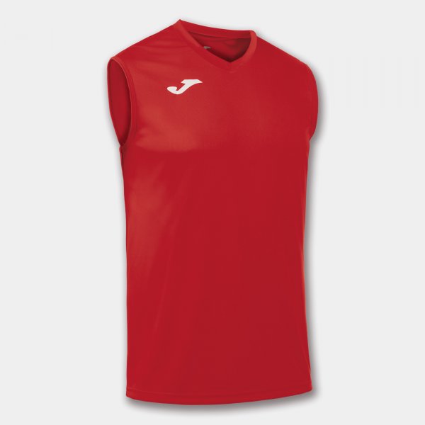 Športna spodnja majica SLEEVELESS BASIC T-SHIRT COMBI rdeča