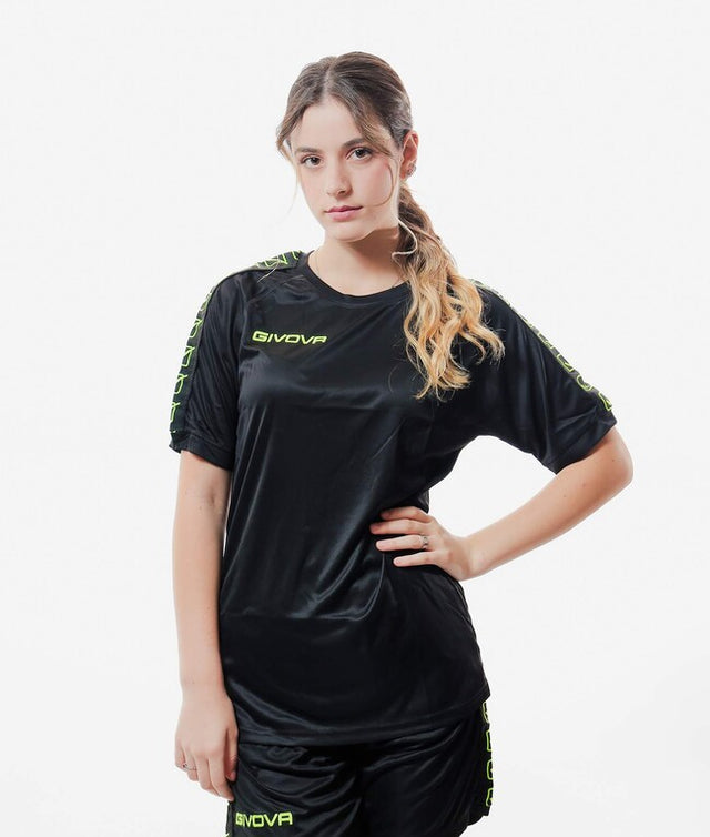 Majica T-SHIRT POLY BAND črna-fluo rumena