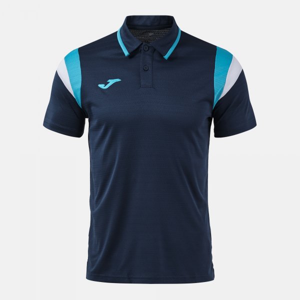 TERRA SHORT SLEEVE POLO DARK NAVY FLUOR TURQUOISE DARK NAVY TURQUESA