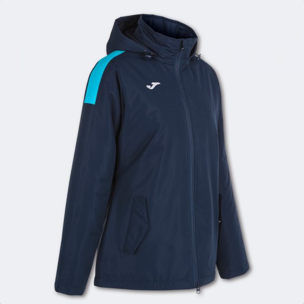 ANORAK TRIVOR NAVY BLUE TURQUOISE FLUORESCENT NAVY