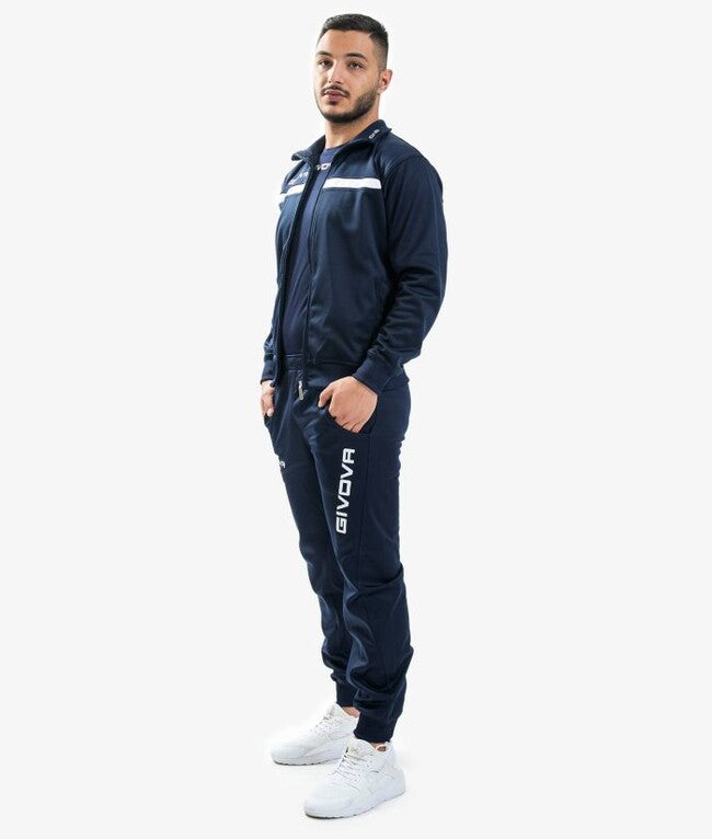 TUTA GIVOVA ONE FULL ZIP POLARFLEECE BLU/BIANCO