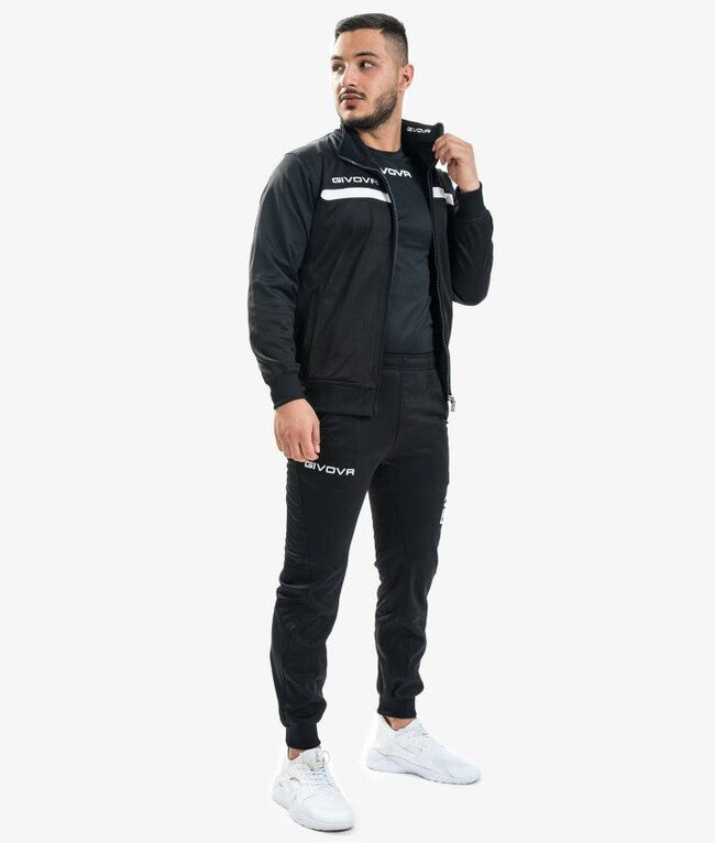 TUTA GIVOVA ONE FULL ZIP POLARFLEECE NERO/BIANCO