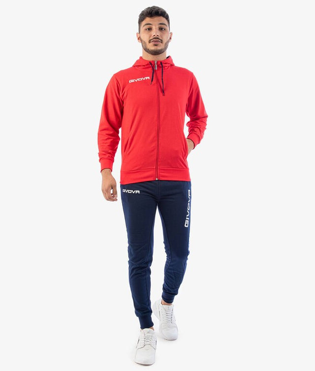 Komplet TUTA KING COTONE TERRY (POKER) rdeča-modra