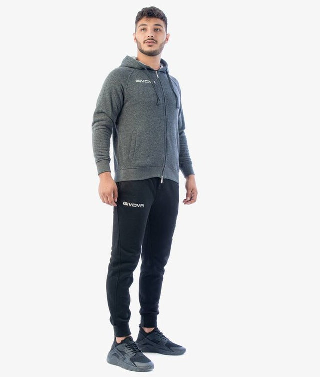 Komplet TUTA KING FELPA temno siva-črna
