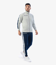TUTA REVOLUTION FELPA GRIGIO  MELANGE CHIARO/BLU