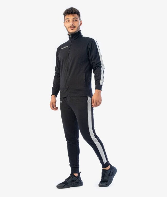 TUTA REVOLUTION FELPA NERO/GRIGIO