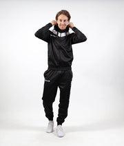 TUTA ROMA CON CAPPUCCIO POLARFLEECE NERO/BIANCO