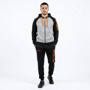 TUTA SUPER KING FELPA GRIGIO MEL.CHIARO/ARANCIO FLUO