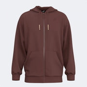 Zgornji del URBAN AESTHETICS ZIP-UP HOODIE rjava