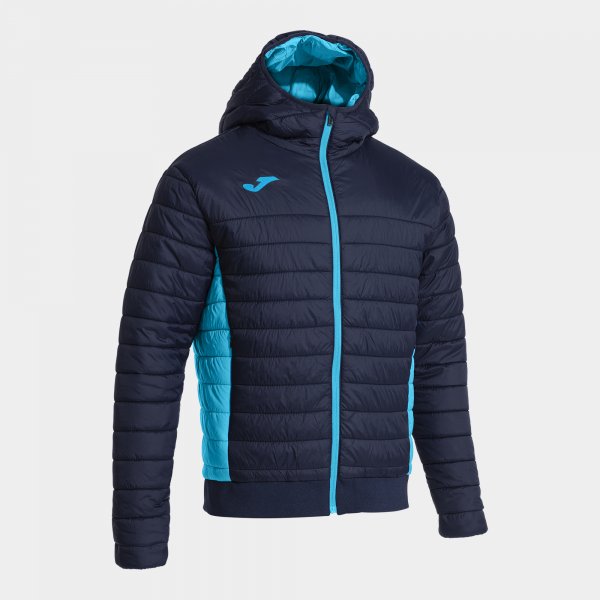 URBAN V BOMBER JACKET NAVY FLUOR TURQUOISE NAVY