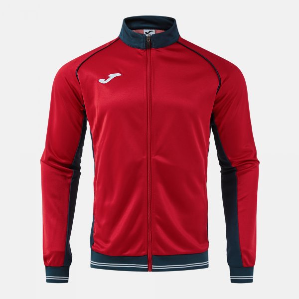 VINTAGE ECO RETRO FULL ZIP SWEATSHIRT RED DARK NAVY RED-NAVY
