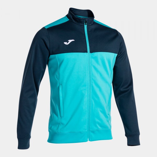 WINNER FULL ZIP SWEATSHIRT FLUOR TURQUOISE-NAVY FLUOR TURQUOISE