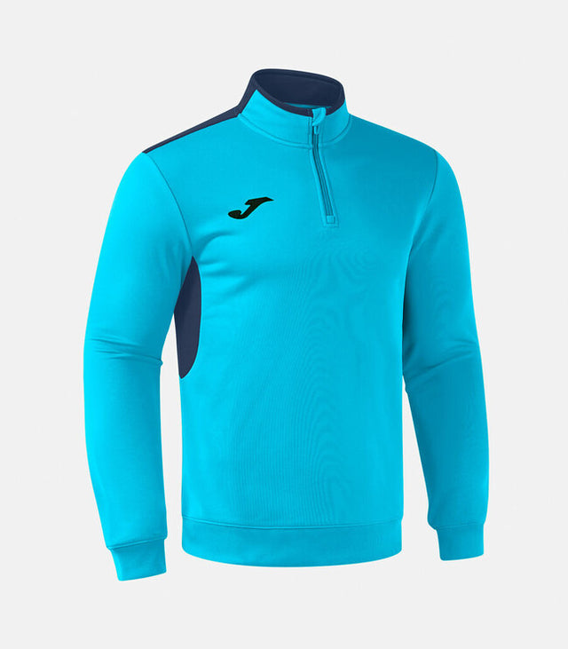 Zgornji del WINNER IV SWEATSHIRT temno mornarsko modra - fluo turkizna