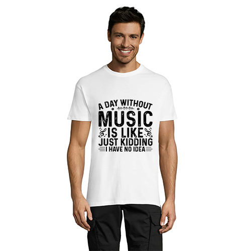 Dan brez Music moška majica bela XL