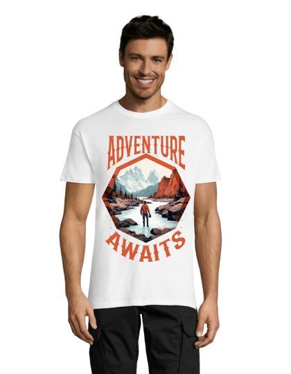 Adventure Awaits moška majica bela 2XS