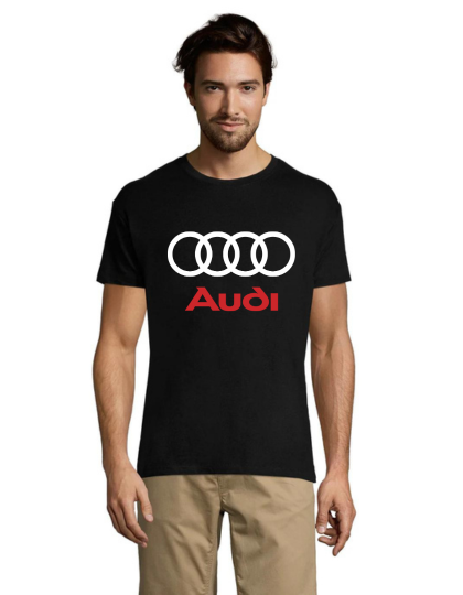 Audi Black and Red moška majica črna 4XL