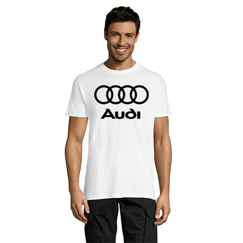 Audi Črna moška majica bela 2XS