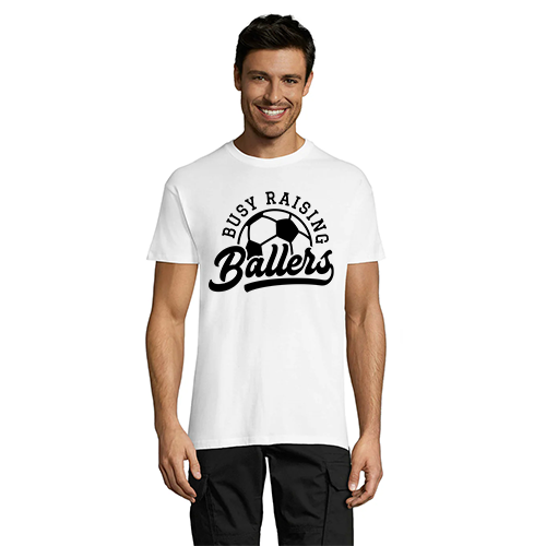 Busy Raising Ballers moška majica s kratkimi rokavi bela 5XL