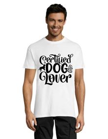 Certified Dog Lover moška majica bela 4XL