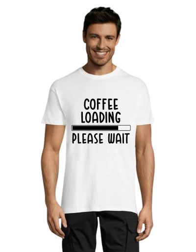 Coffee loading, Please wait moška majica črna XS