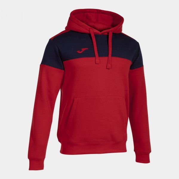 CREW V HOODIE trenirka rdeča mornarica M