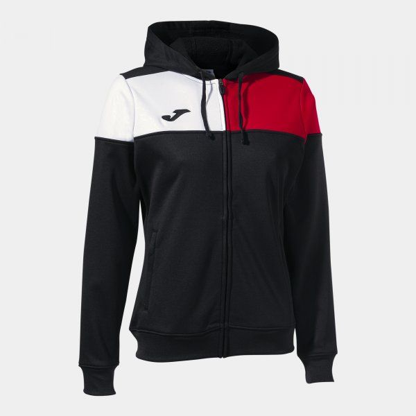 CREW V ZIP-UP HOODIE trenirka črno rdeče belo 2XS