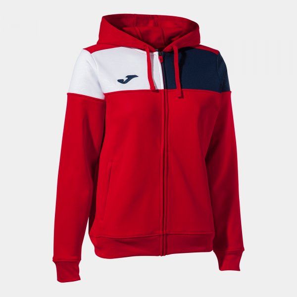 CREW V ZIP-UP HOODIE trenirka rdeča mornarsko bela L