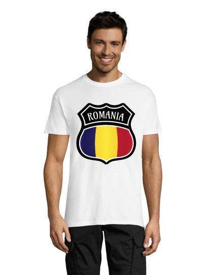 Moška majica Erb Romania bela XL