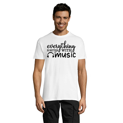 Everything is Better With Music moška majica bela 2XL