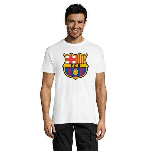 FC Barcelona moška majica bela S